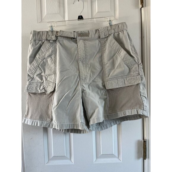 Vtg Columbia Sportswear Co. Men's Khaki PFG Performance Fishing Gear Shorts L